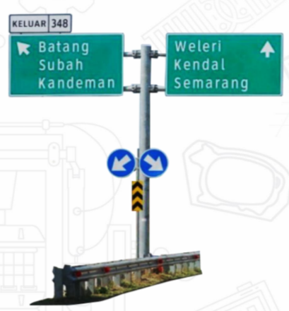 Tiang Papan Rambu Jalan Tol